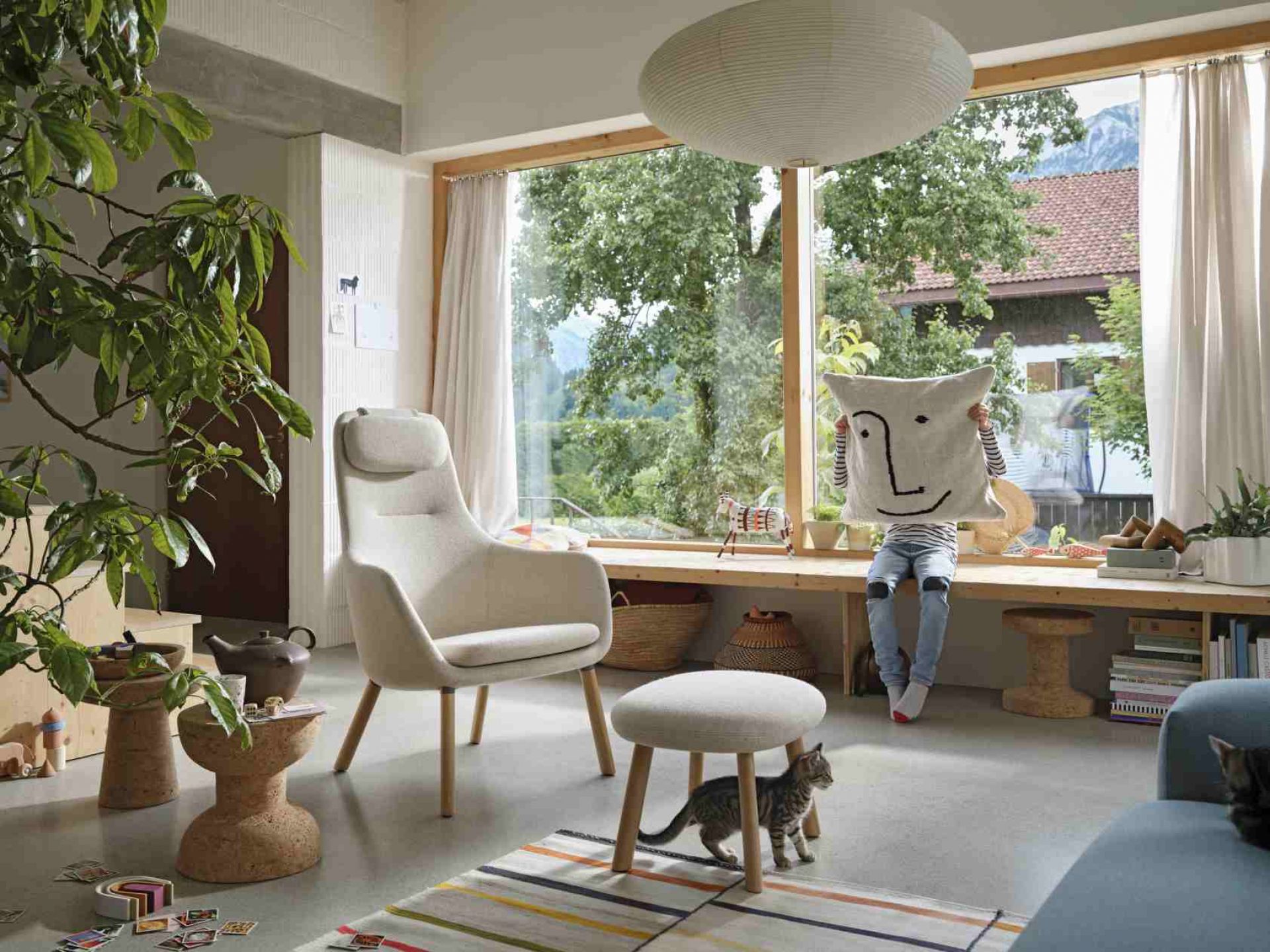 Hal Lounge Chair Armchair + Ottoman Seat Cushion loose Vitra  