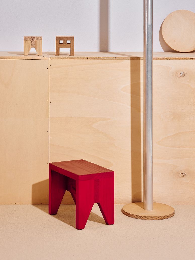 Manolito Stool Short Small Stool Hay