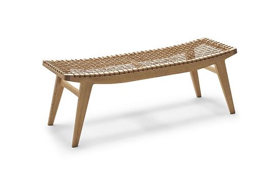 Klismos small Bench W91.5cm Knoll International
