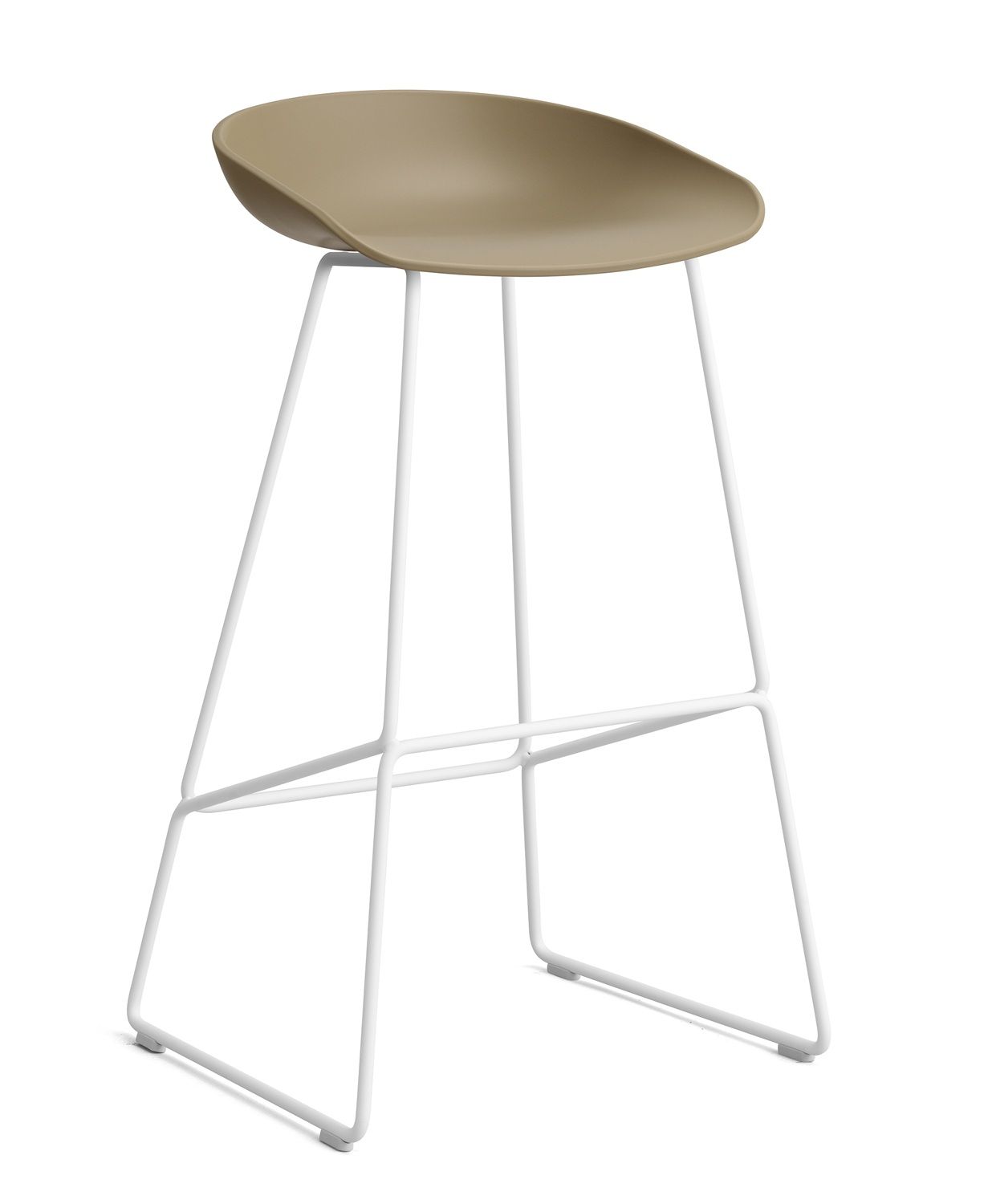 About a Stool AAS 38 / AAS38 Barstool 75 cm White and Clay Hay SINGLE PIECES