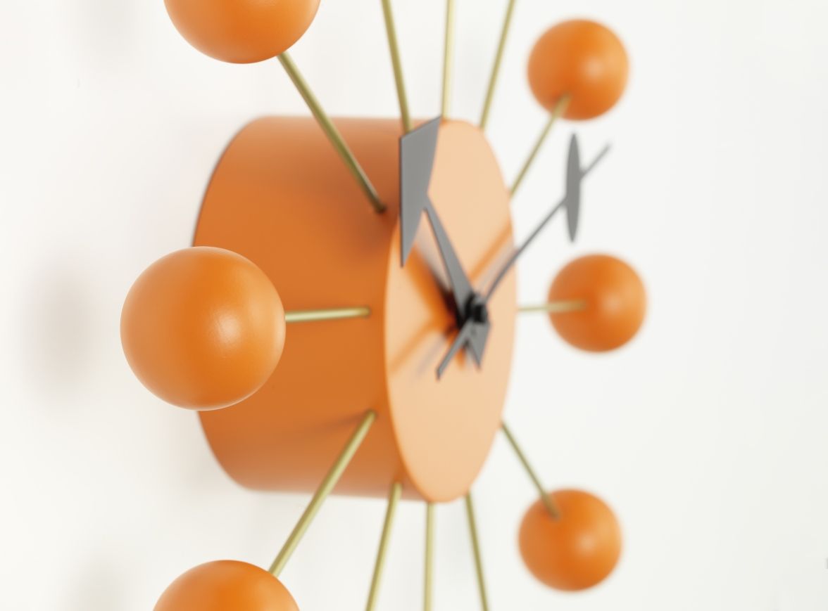Ball Clock - orange