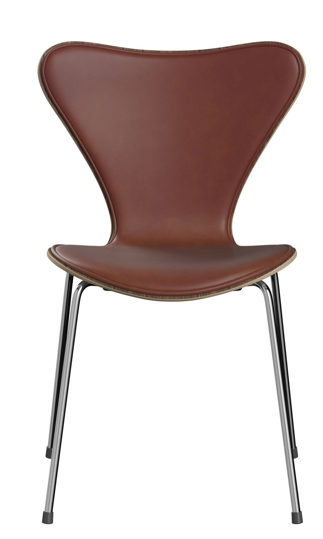 Seven / Series Chair 3107 Fritz Hansen Anniversary Model Leather Grace Chestnut