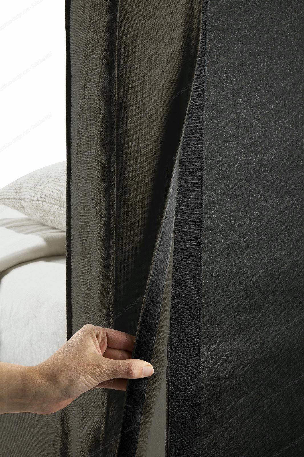 Revive Bed removable cover L 98 x W 214 cm Ethnicraft Grey Leinen