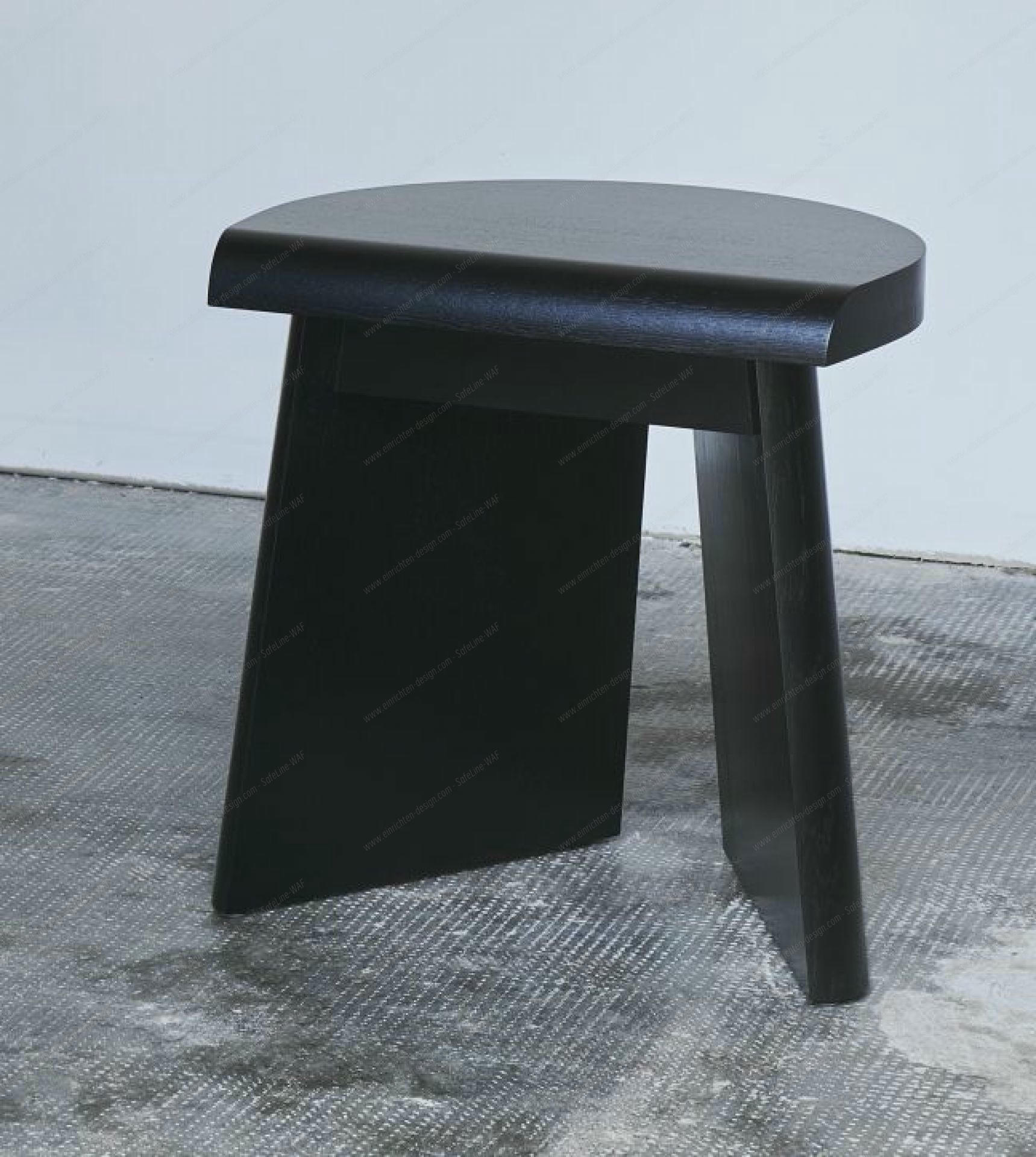 Portao stool Favius Oak stained black