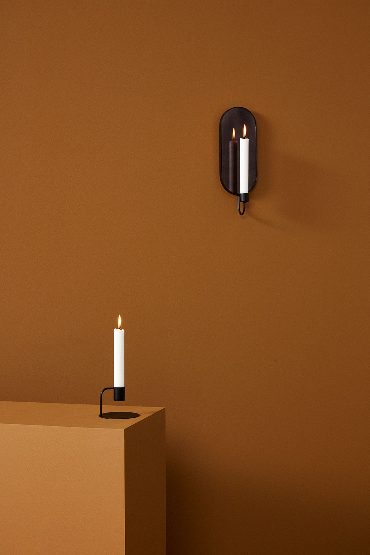 Candle holders with Mirror Hübsch Interior SINGLE PIECES
