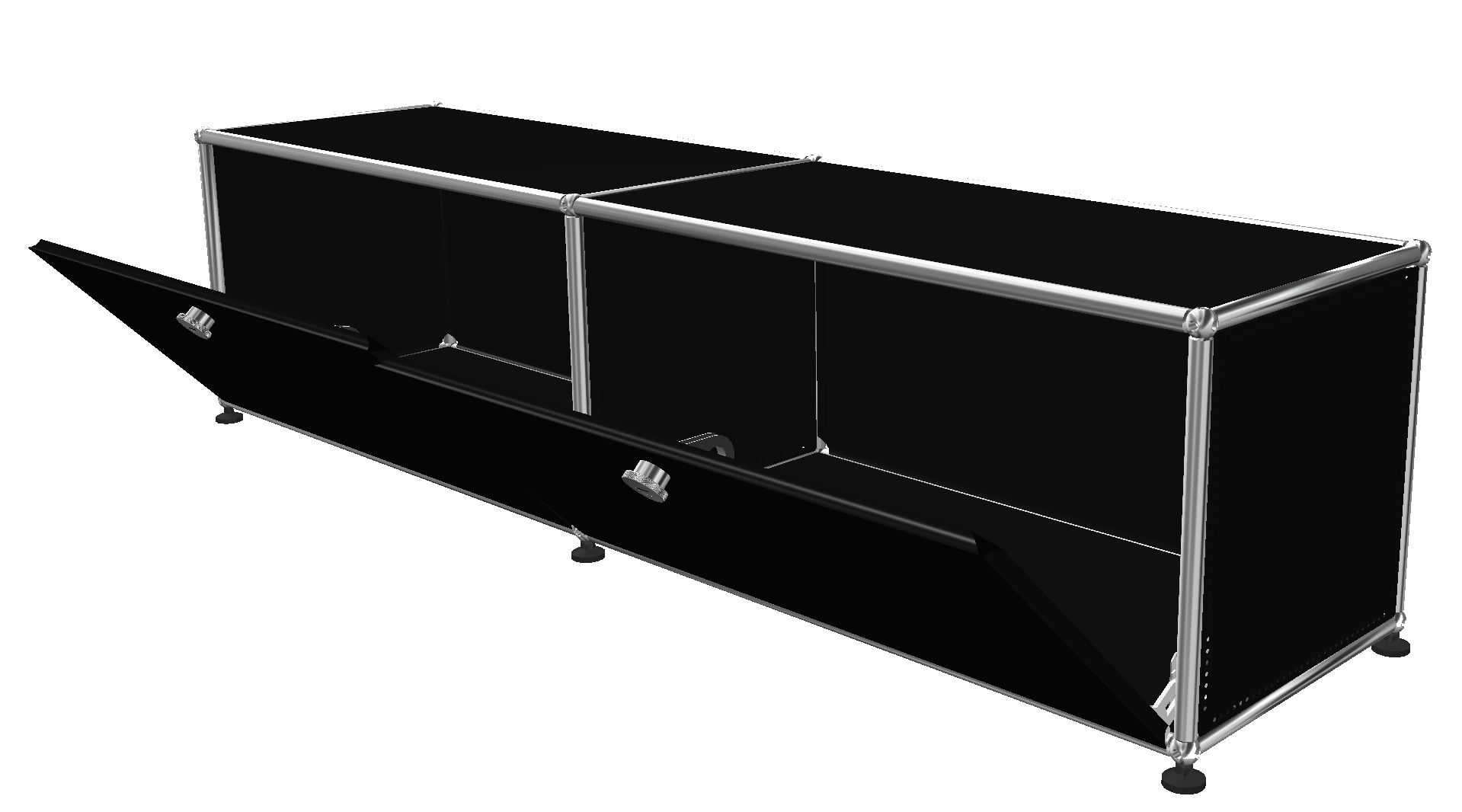 USM Haller Lowboard 2 Flaps Graphite black - FAST DELIVERY