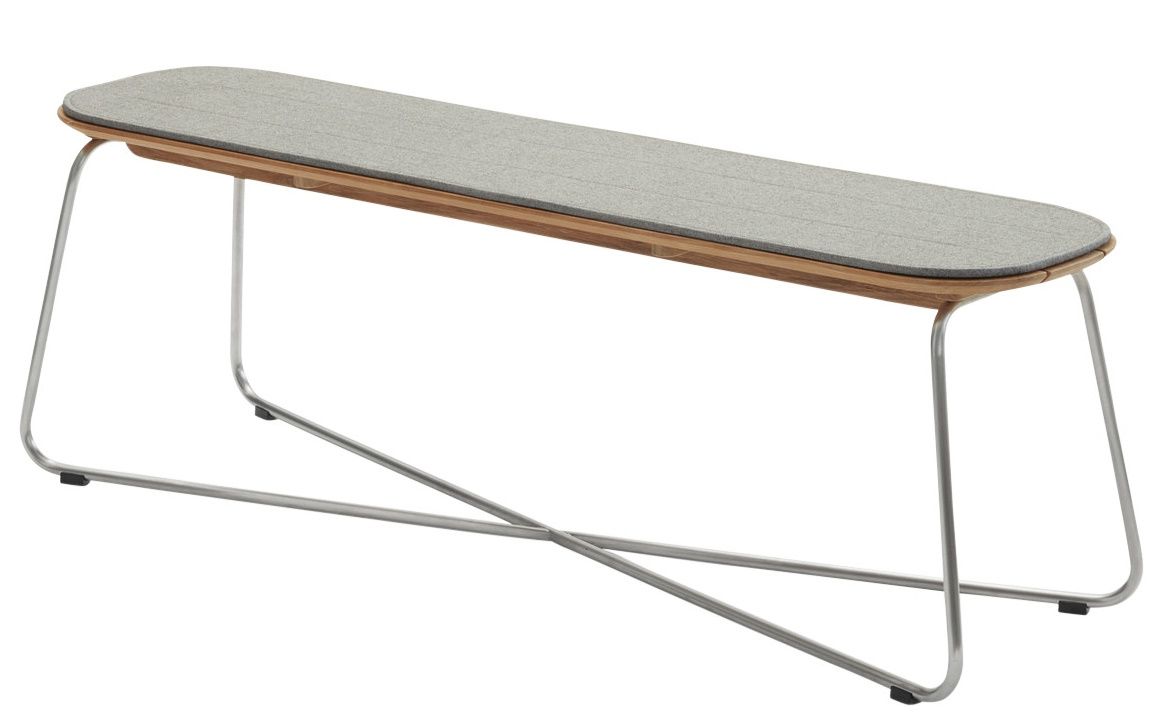 Lilium Bench Benches Cushion Outdoor Skagerak by Fritz Hansen Ash
