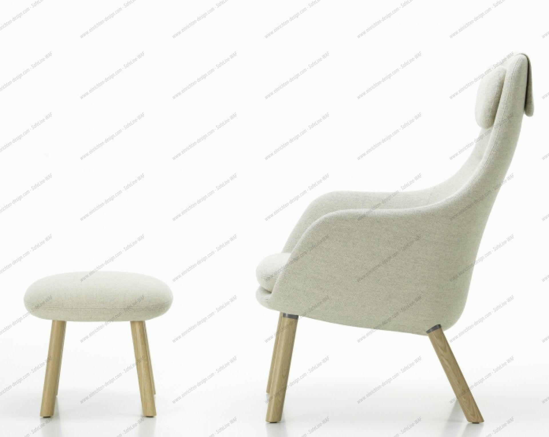 Hal Lounge Chair Armchair + Ottoman Seat Cushion loose Vitra  