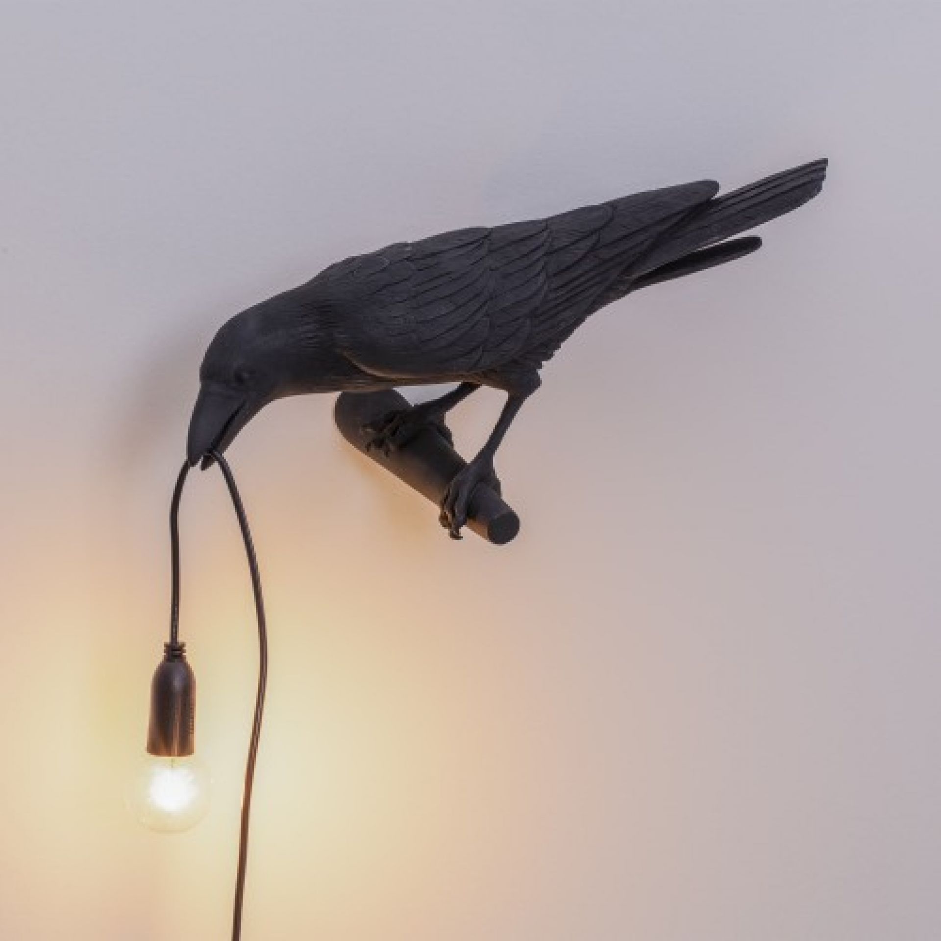 Bird Lamp Looking Left wall light black Seletti SINGLE PIECES
