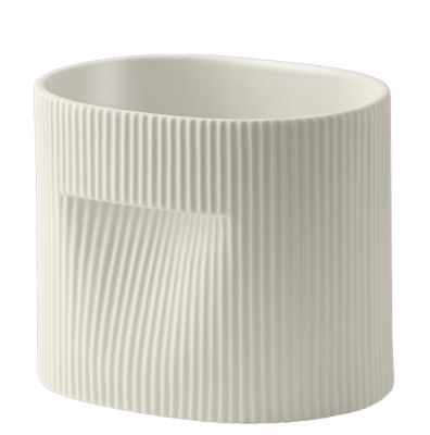 Ridge Planter Flowerpot Muuto  Off-white H 15 cm