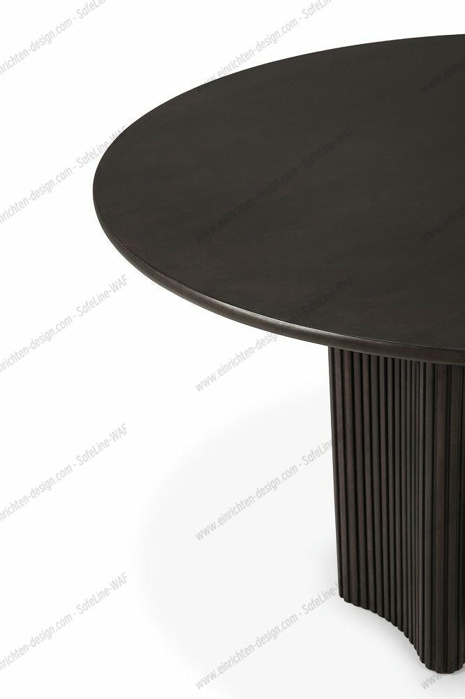 Roller Max Table Round Mahogany Dark Brown Ethnicraft