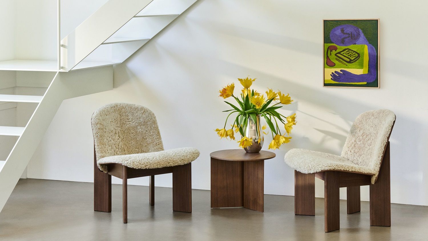 Chisel Lounge Chair Armchair Fully Upholstered Hay 