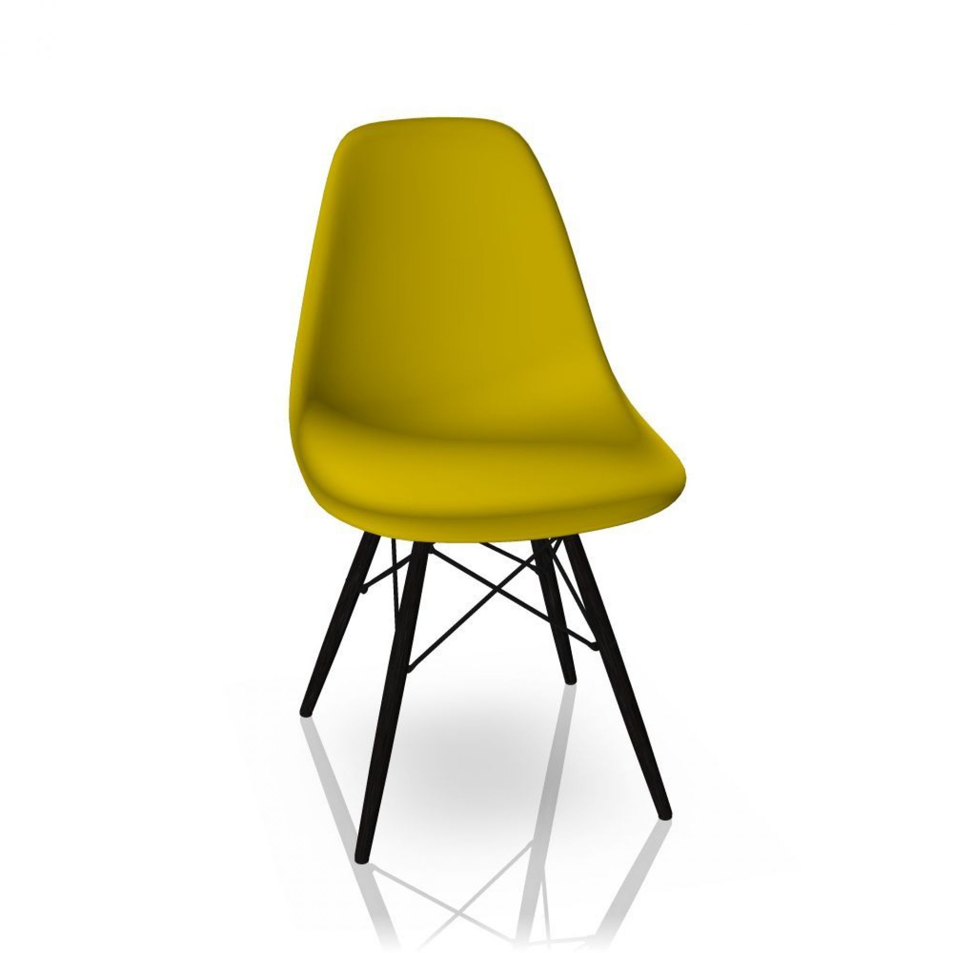 Eames Plastic Side Chair DSW Chair Vitra Maple - mustard | VITRA 44030500 30 34