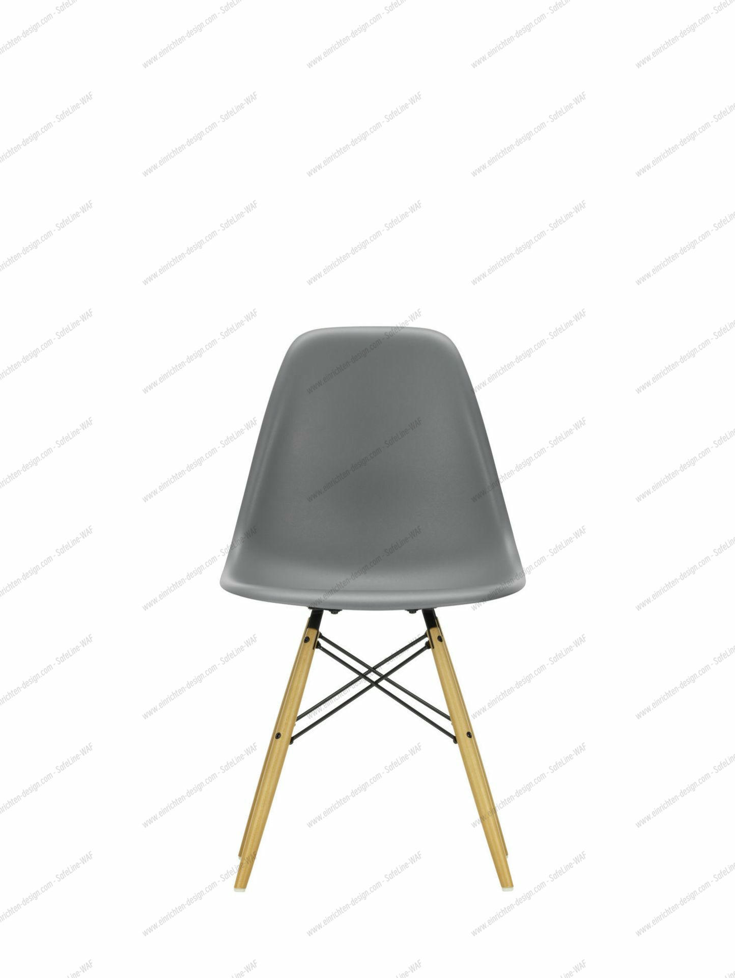Eames Plastic Side Chair DSW Chair Vitra Maple yellowish-Deep black