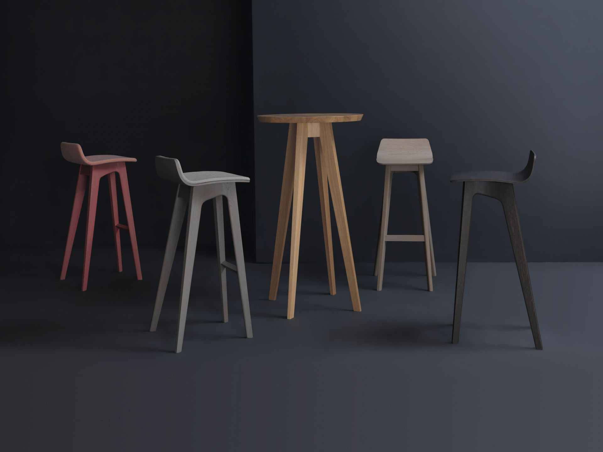 Morph Bar bar stool seat height 65 oak Zeitraum