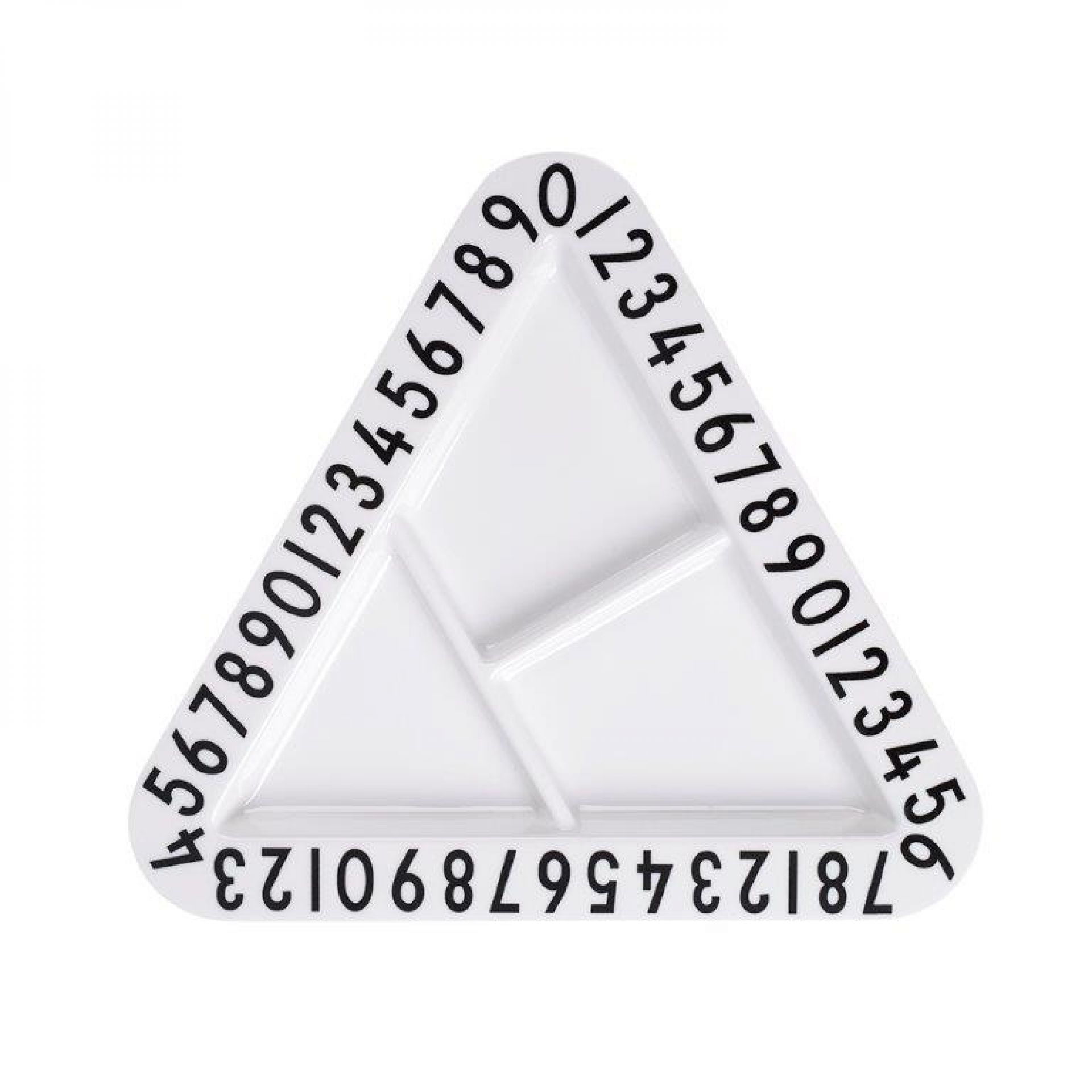 Triangle Melamine Snack plate Design Letters