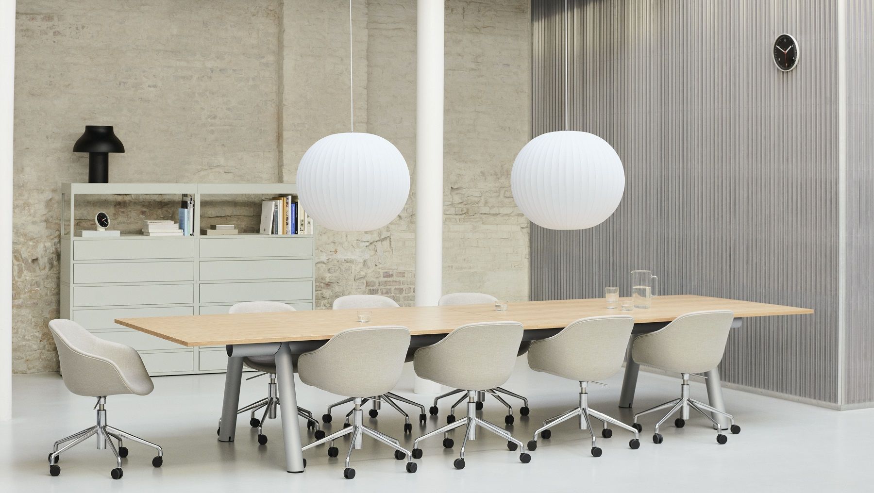 Boa Table Table / conference table W 350 x D 128 x H 75 cm Hay  