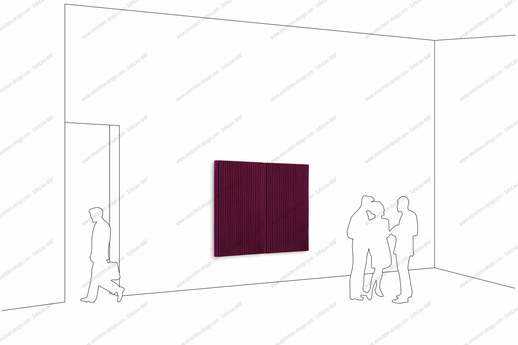 Wave wall module portrait format incl. 4 wall brackets Hey Sign