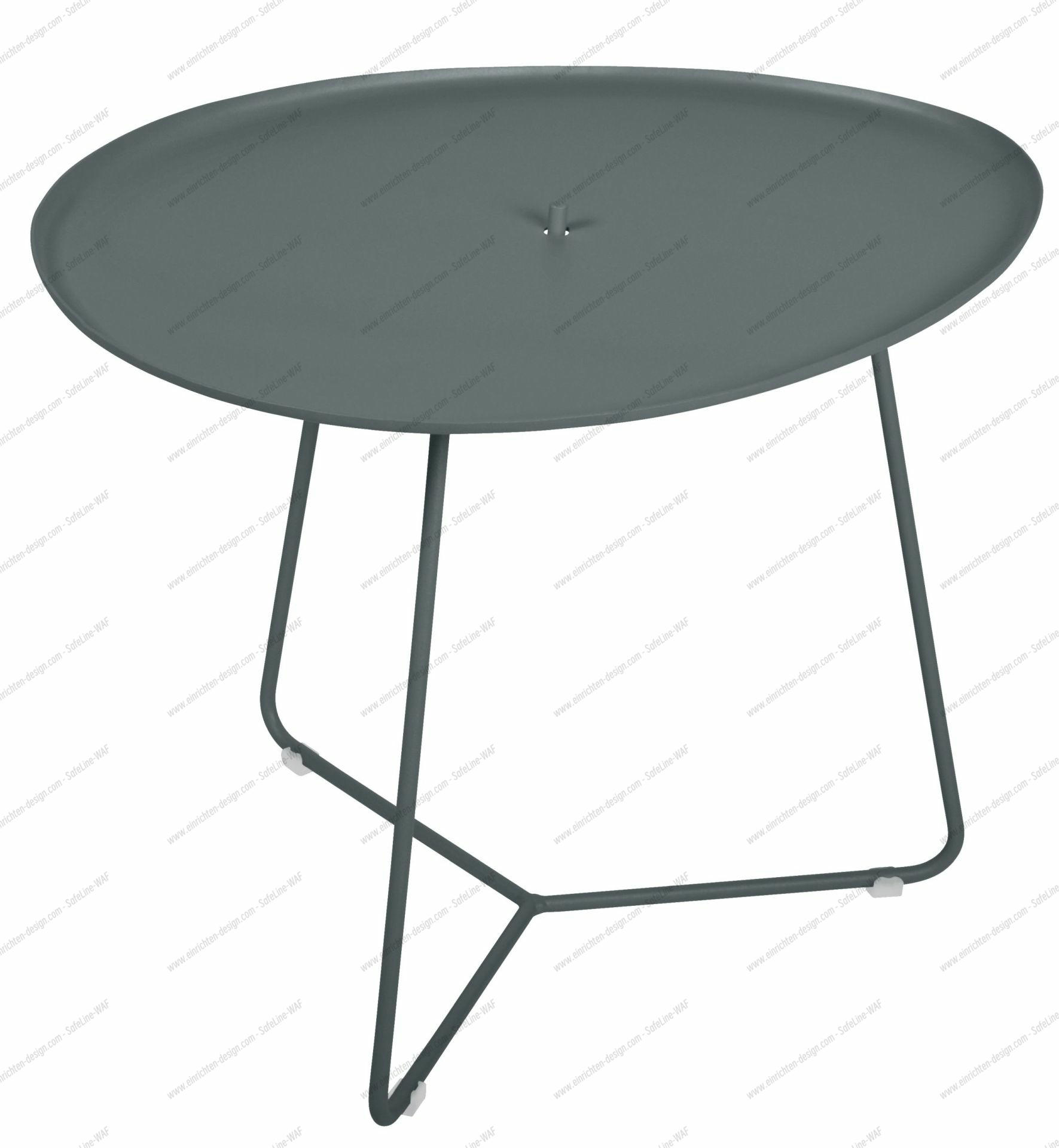 Cocotte small outdoor table Fermob Thunderstorm grey