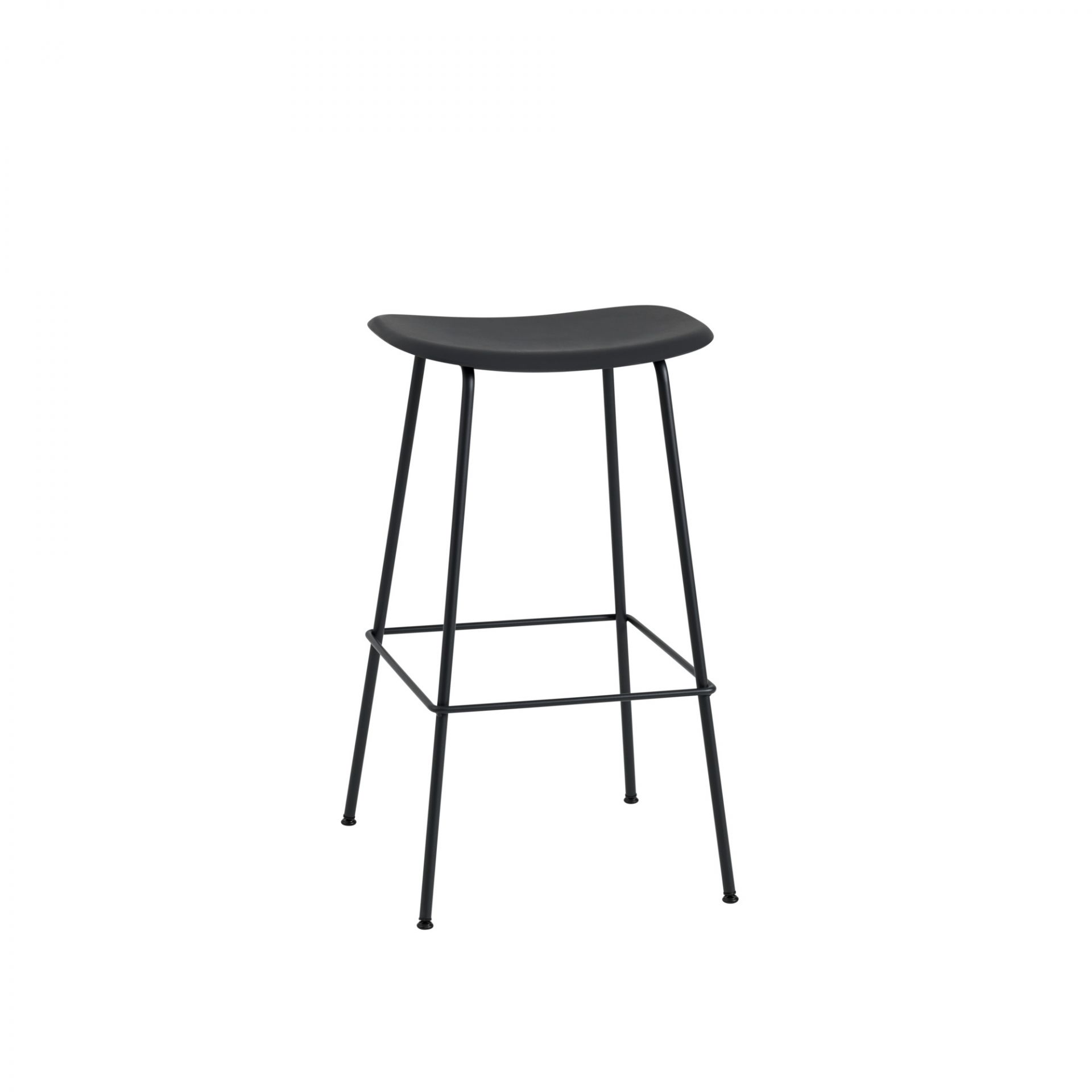 Fiber Bar Stool 75 cm Black / Black Muuto