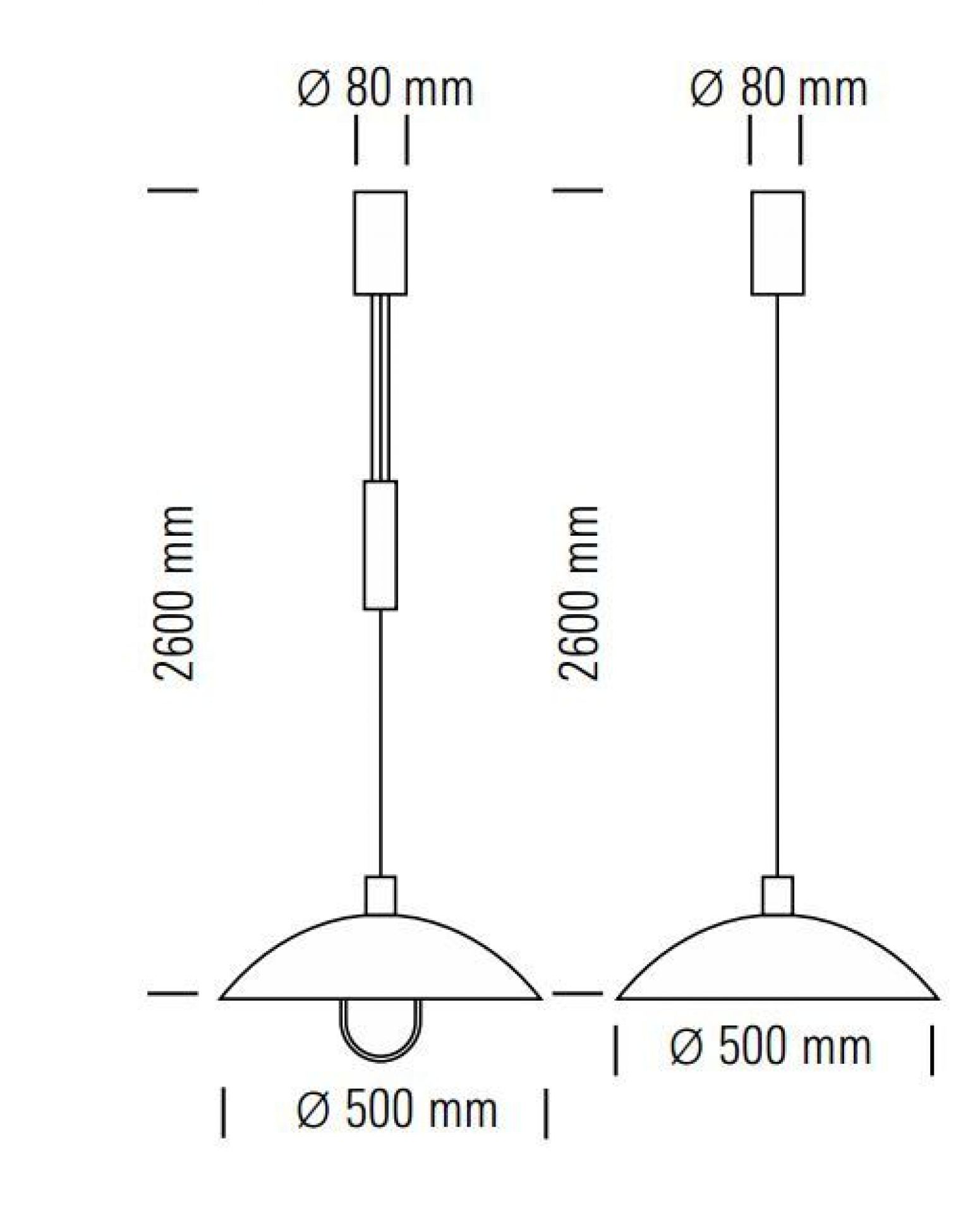 HMB 25/500 HMB25/500 Bauhaus Pendant Lamp Tecnolumen with pulley