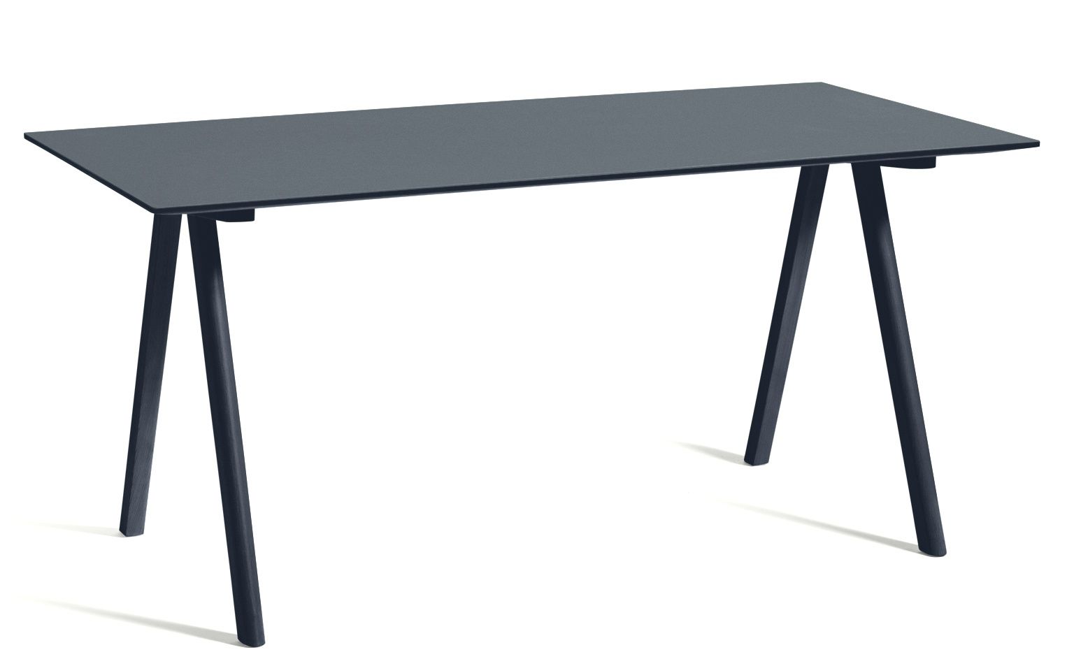Copenhague Desk Table CPH 10 Hay Oak Smokey blue water-based lacquer / Top Linoleum Smokey blue MDF edge