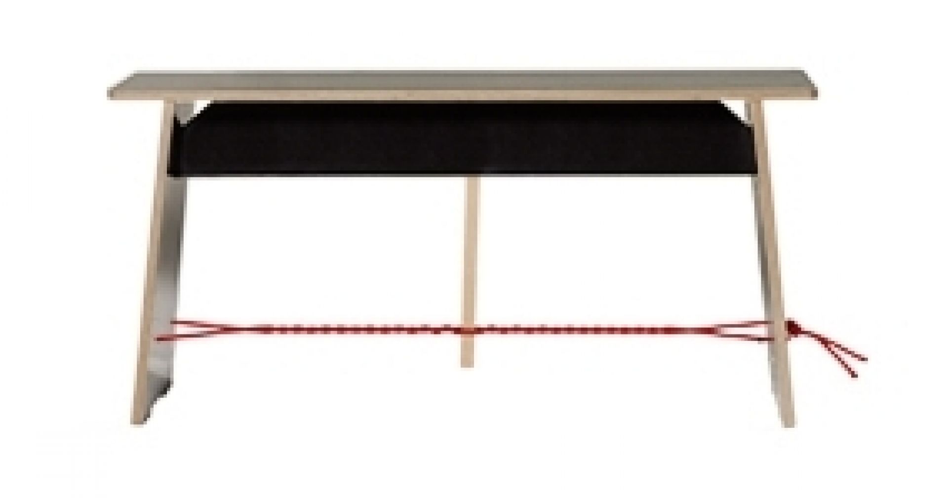 Langer Max bench 90 cm black rope red Nils Holger Moormann