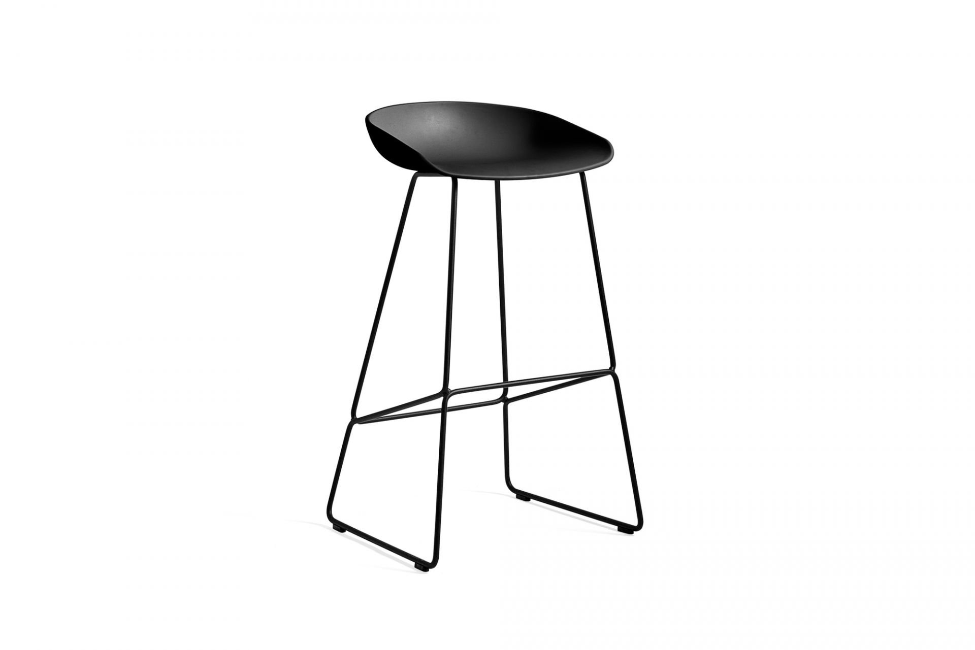 About a Stool AAS 38 / AAS38 Bar stool Hay, black shell / black frame, seat height 65 cm SINGLE PIECES