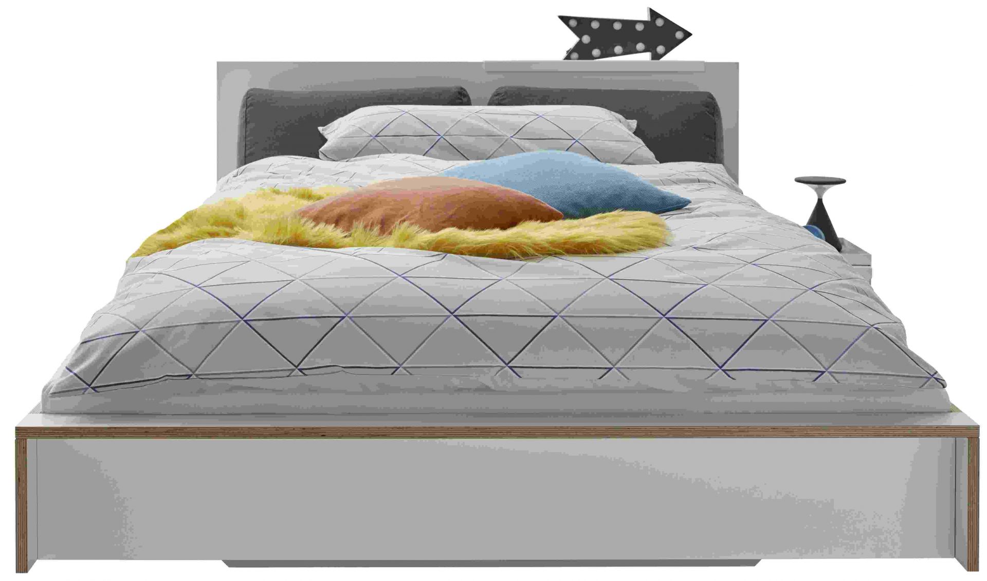 Headboard for Flai Double bed white Müller Möbelwerkstätten