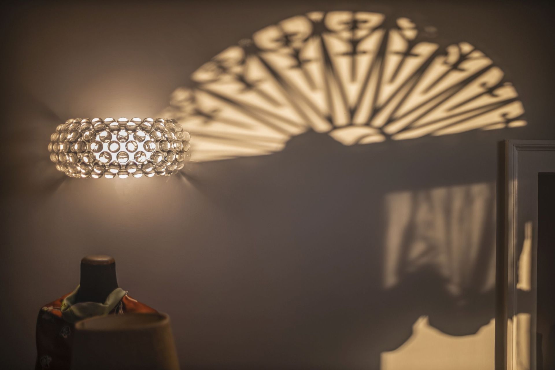 Caboche Plus Parete wall light Piccola - Transparent Foscarini