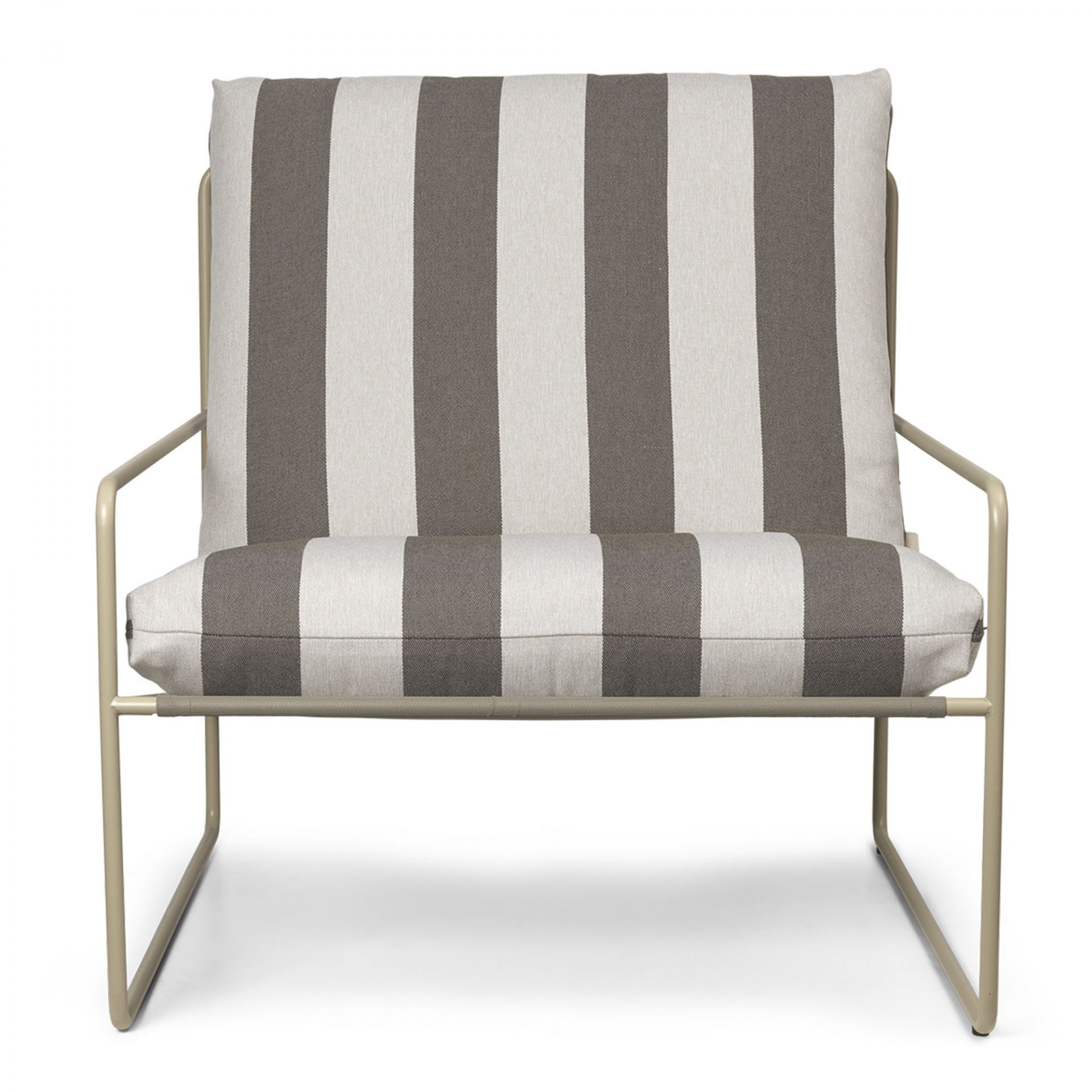 Desert 1 Seater Outdoor Armchair Stripes Frame Cashmere Ferm Living