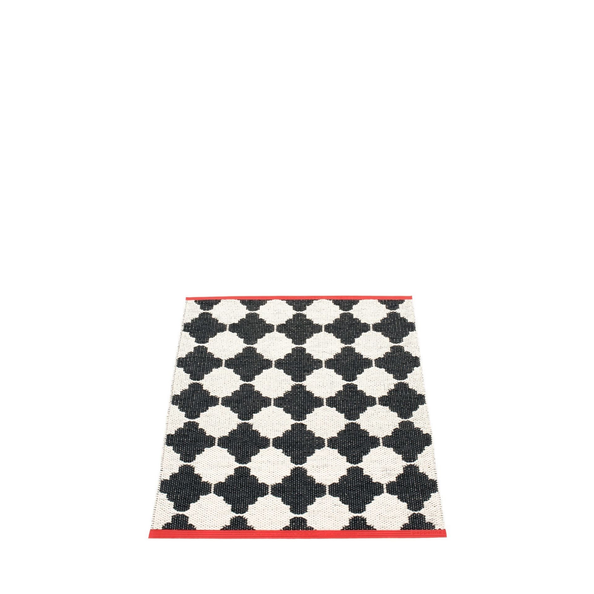 Marre Plastic Carpet 70x90 cm Pappelina Black-Vanilla