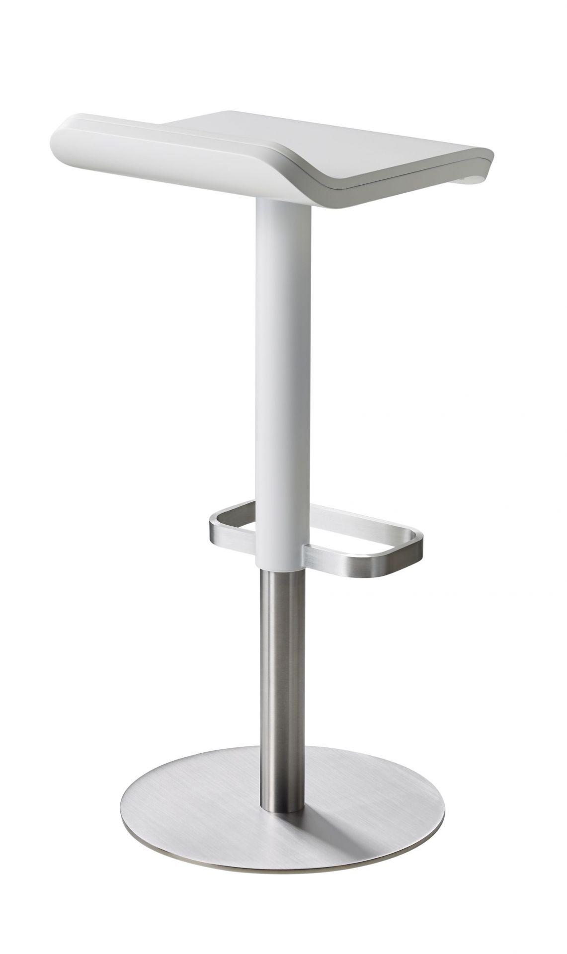 ED Bar Stool Height Adjustable White Moree