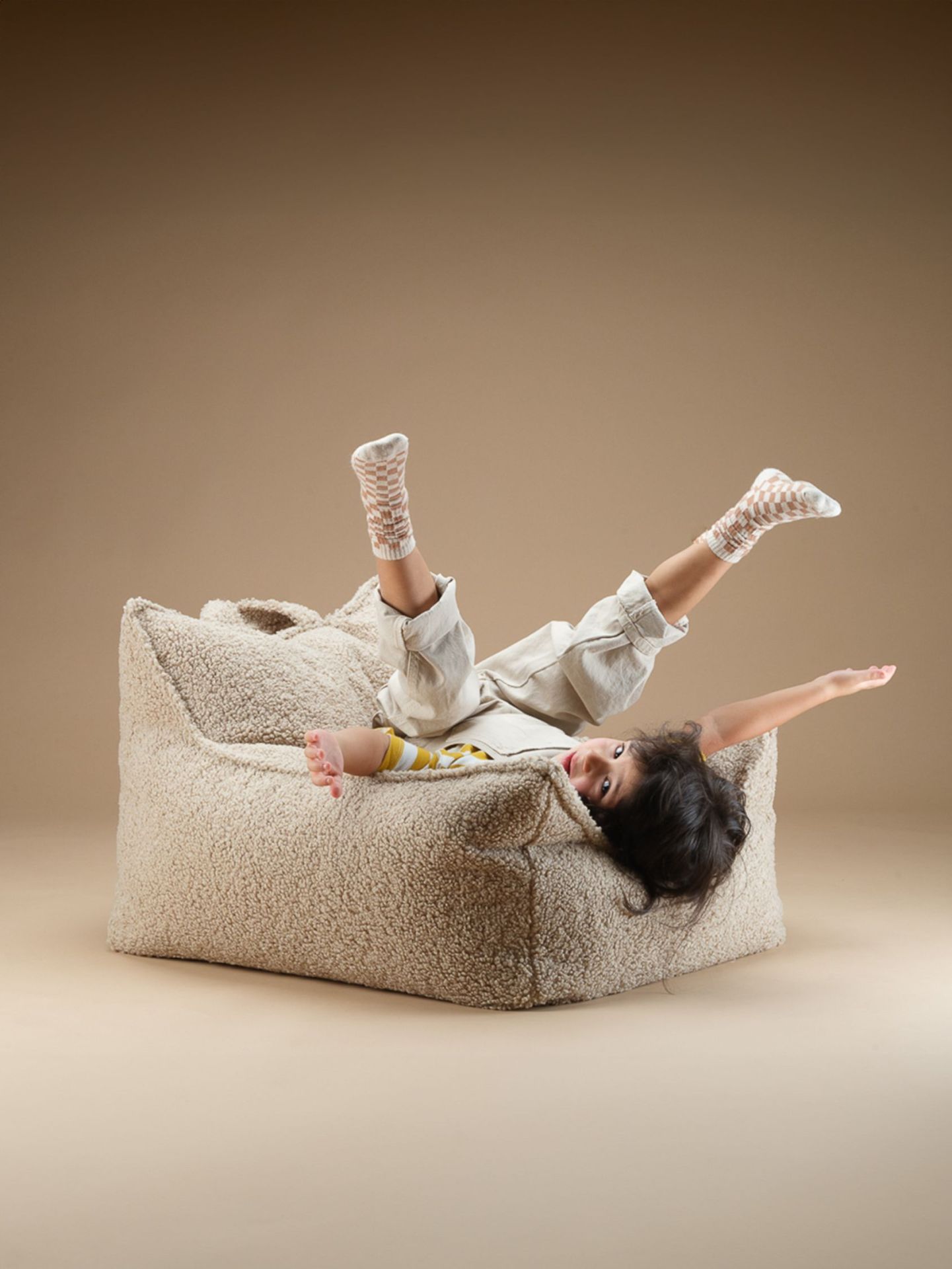 Children's beanbag armchair teddy fabric Wigiwama