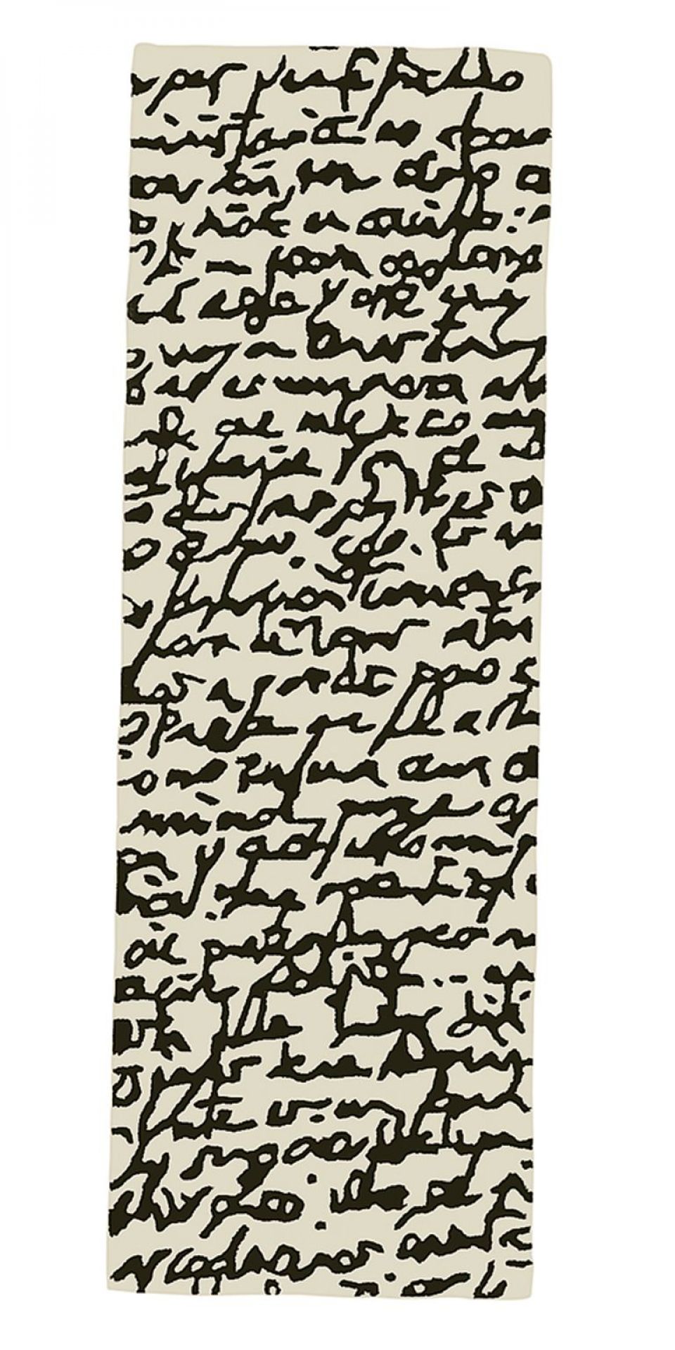 Black on white Manuscrit carpet Nanimarquina