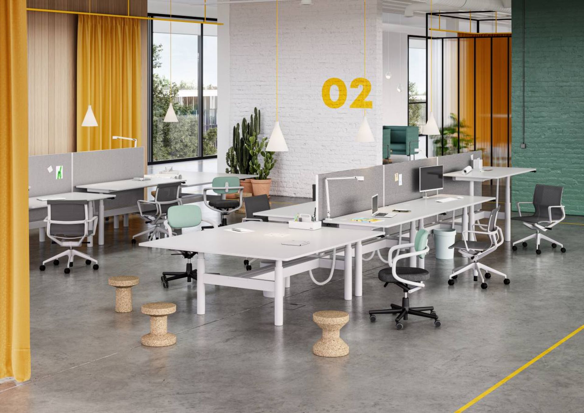Tyde 2 Sitting and Standing table 140 cm Vitra