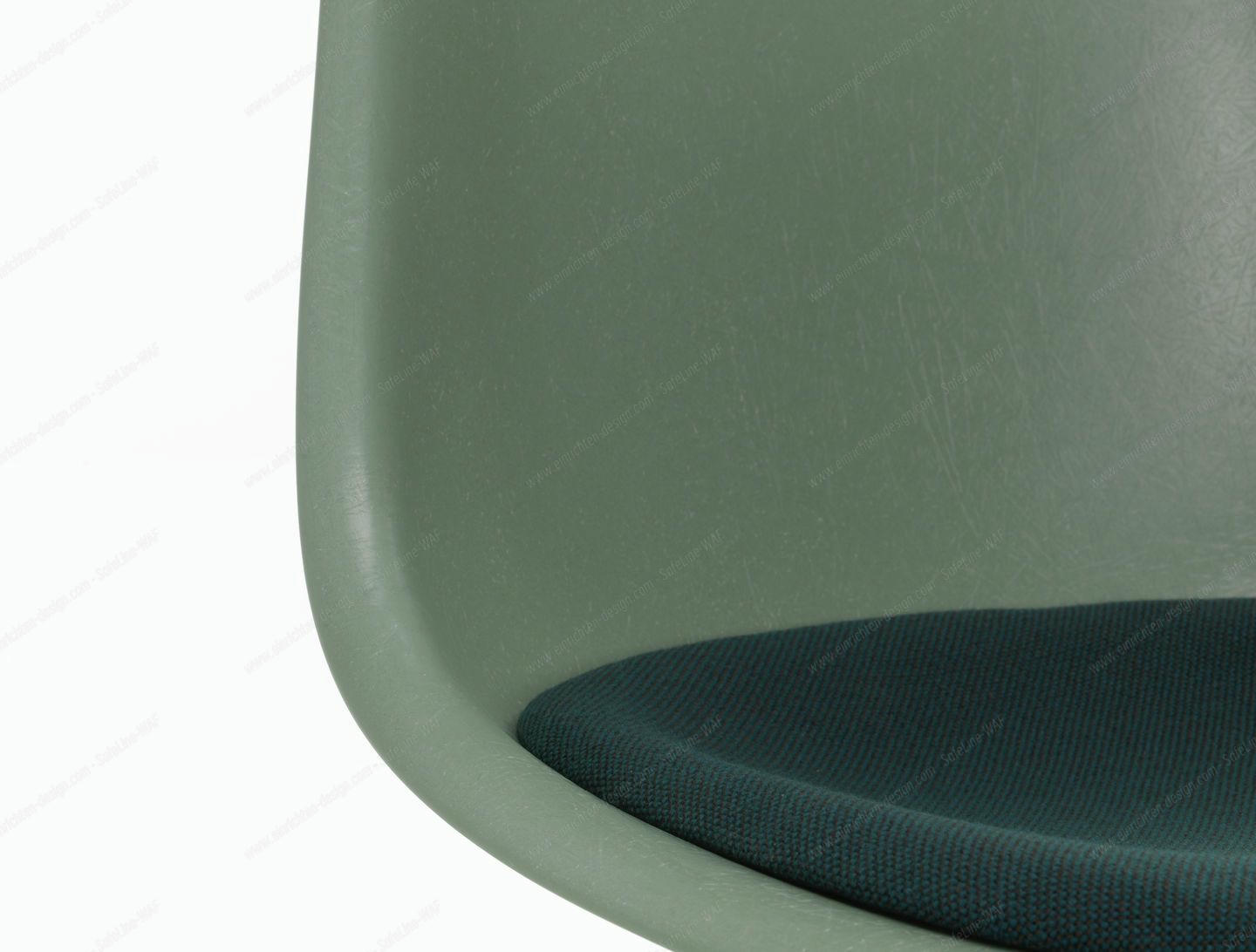 Eames Fiberglass Chair DSR Chair with Seat cushion Vitra