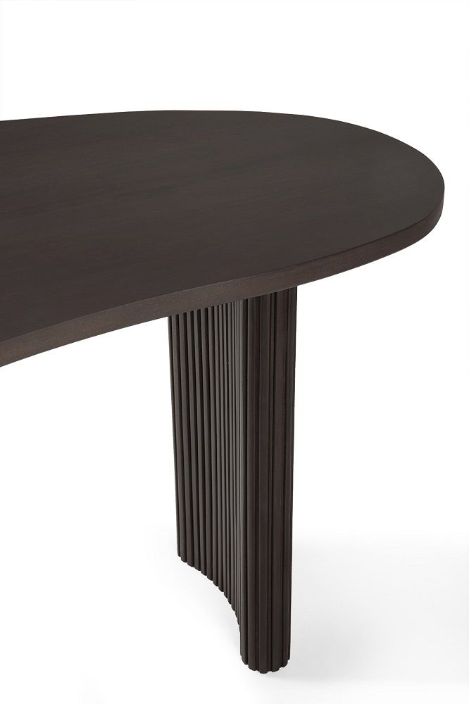 Boomerang Desk Mahogany Dark Brown Ethnicraft