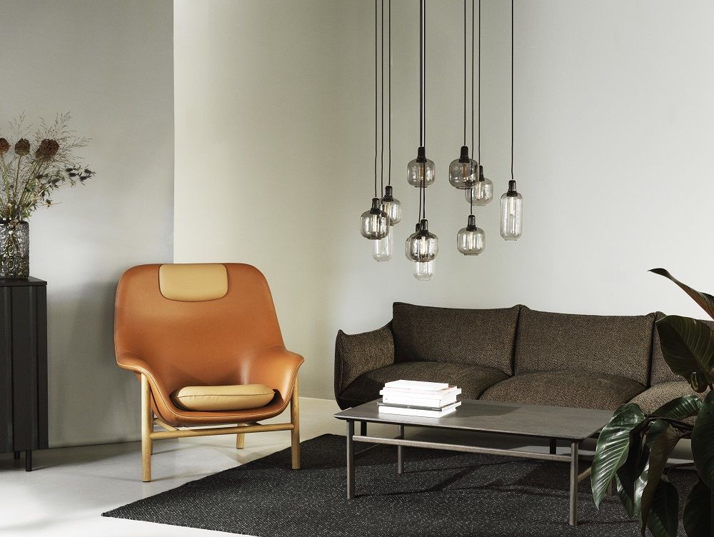 Drape Lounge Chair High with Headrest Normann Copenhagen