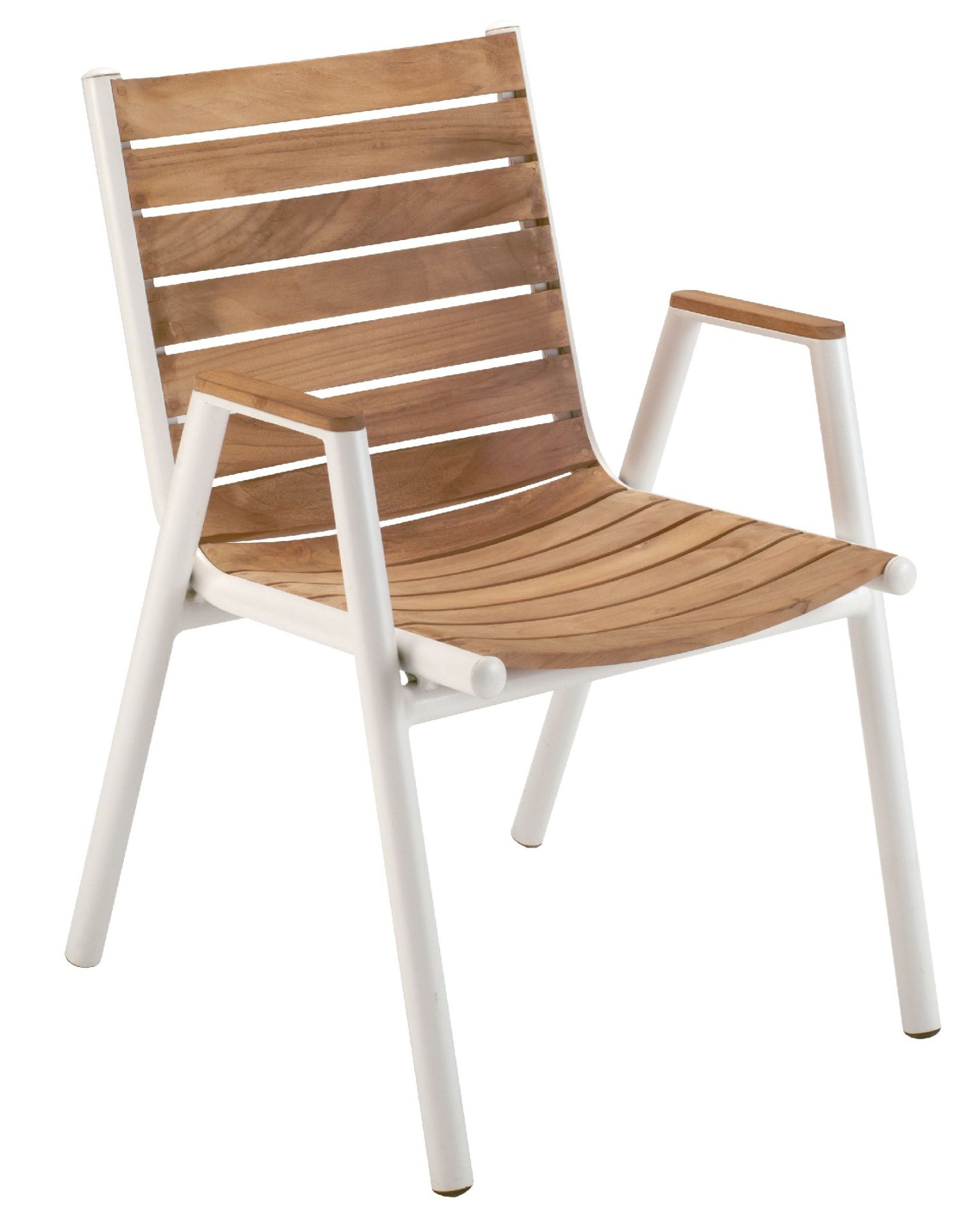 Pilotis armchair with armrests teak outdoor Fermob