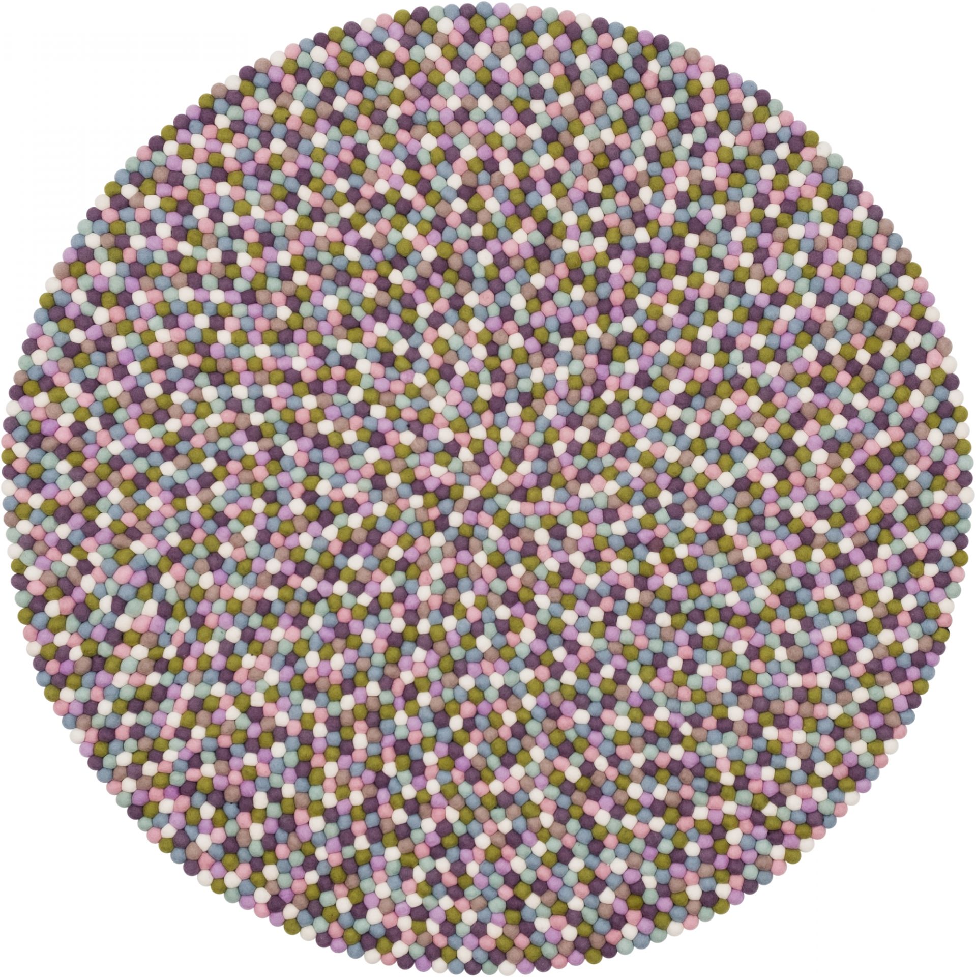 Felt ball Carpet round 160 cm myfelt Greta