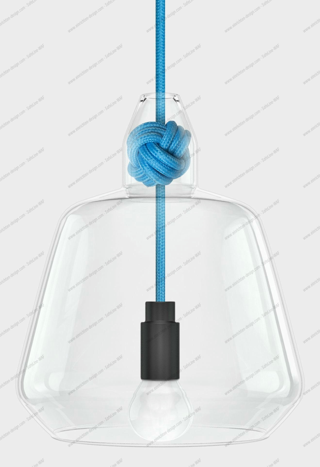 Knot lamp large Pendelleuchte Vitamin-blau