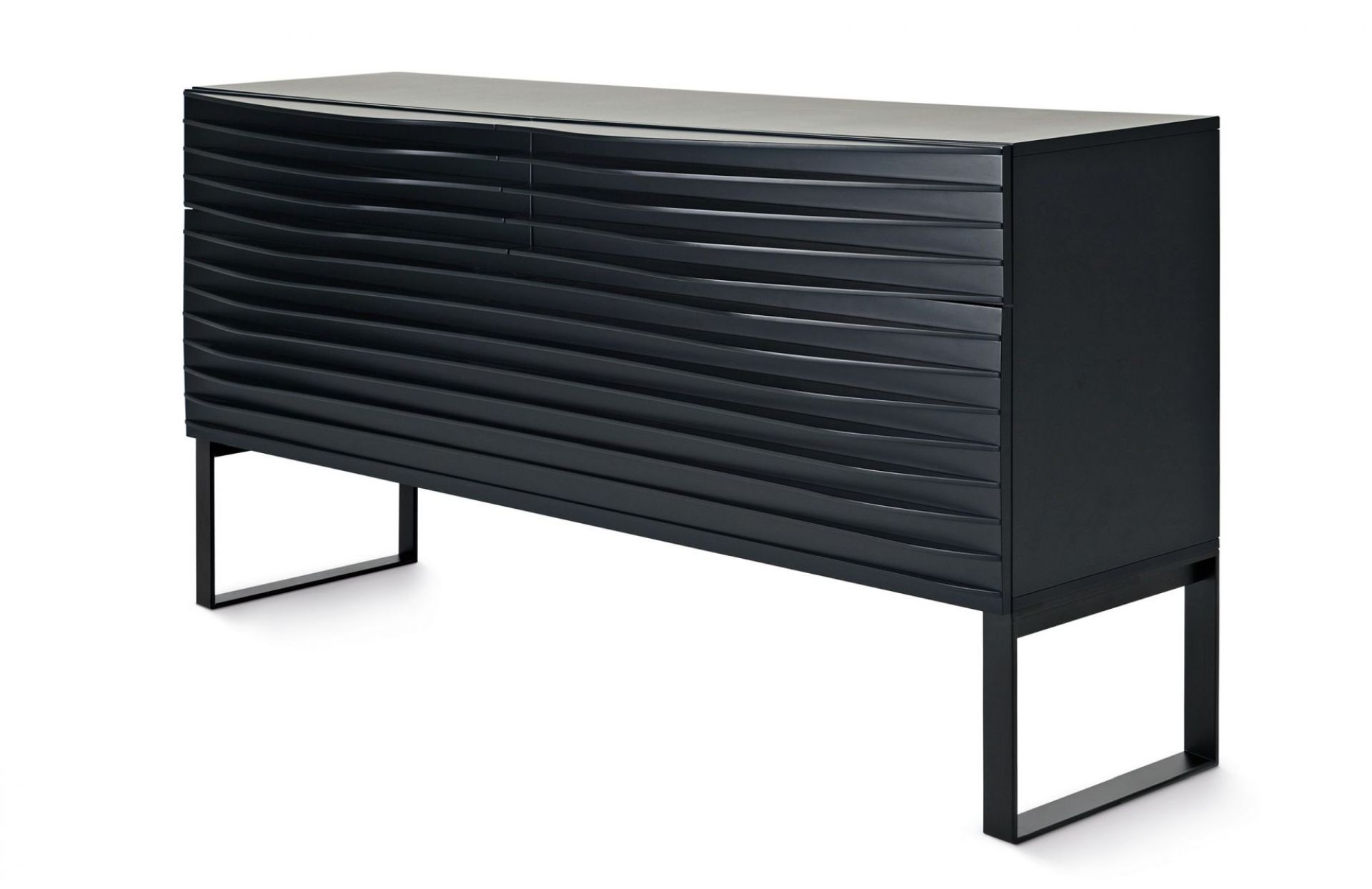 Tide Sideboard black frame black Minimal Design L Casamania Horm