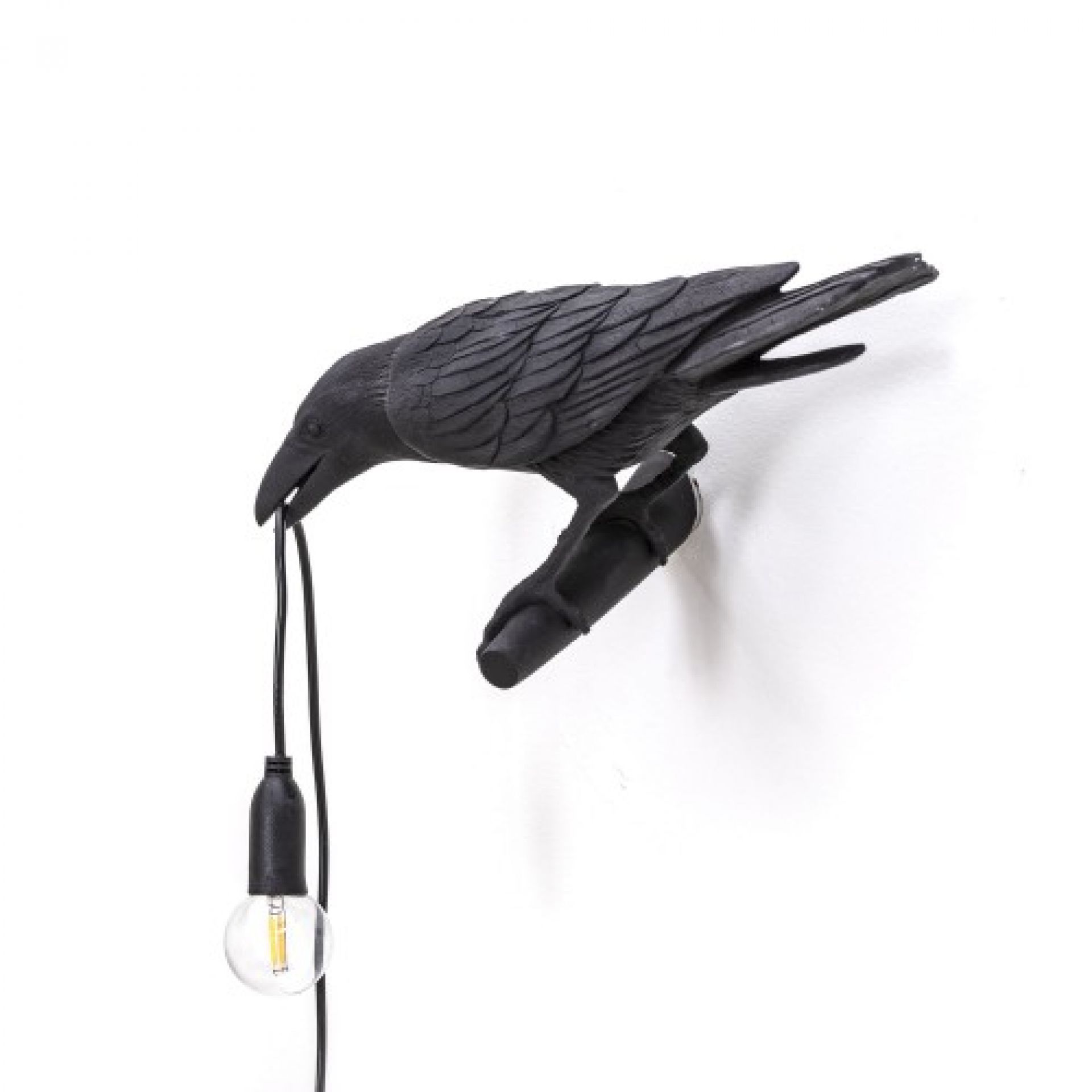Bird Lamp Looking Left wall light black Seletti SINGLE PIECES