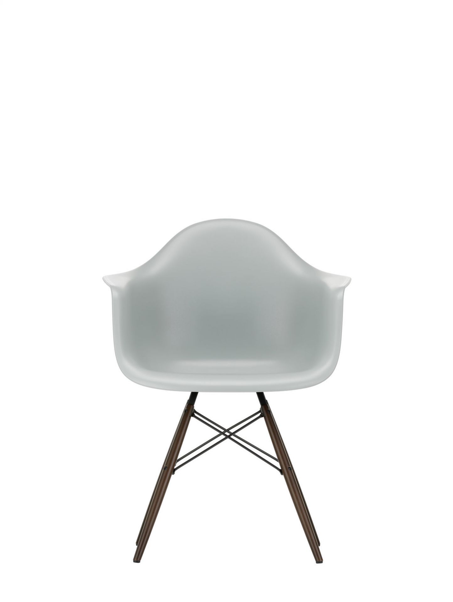 Eames Plastic Arm Chair DAW Chair Vitra Maple yellowish - Granite grey