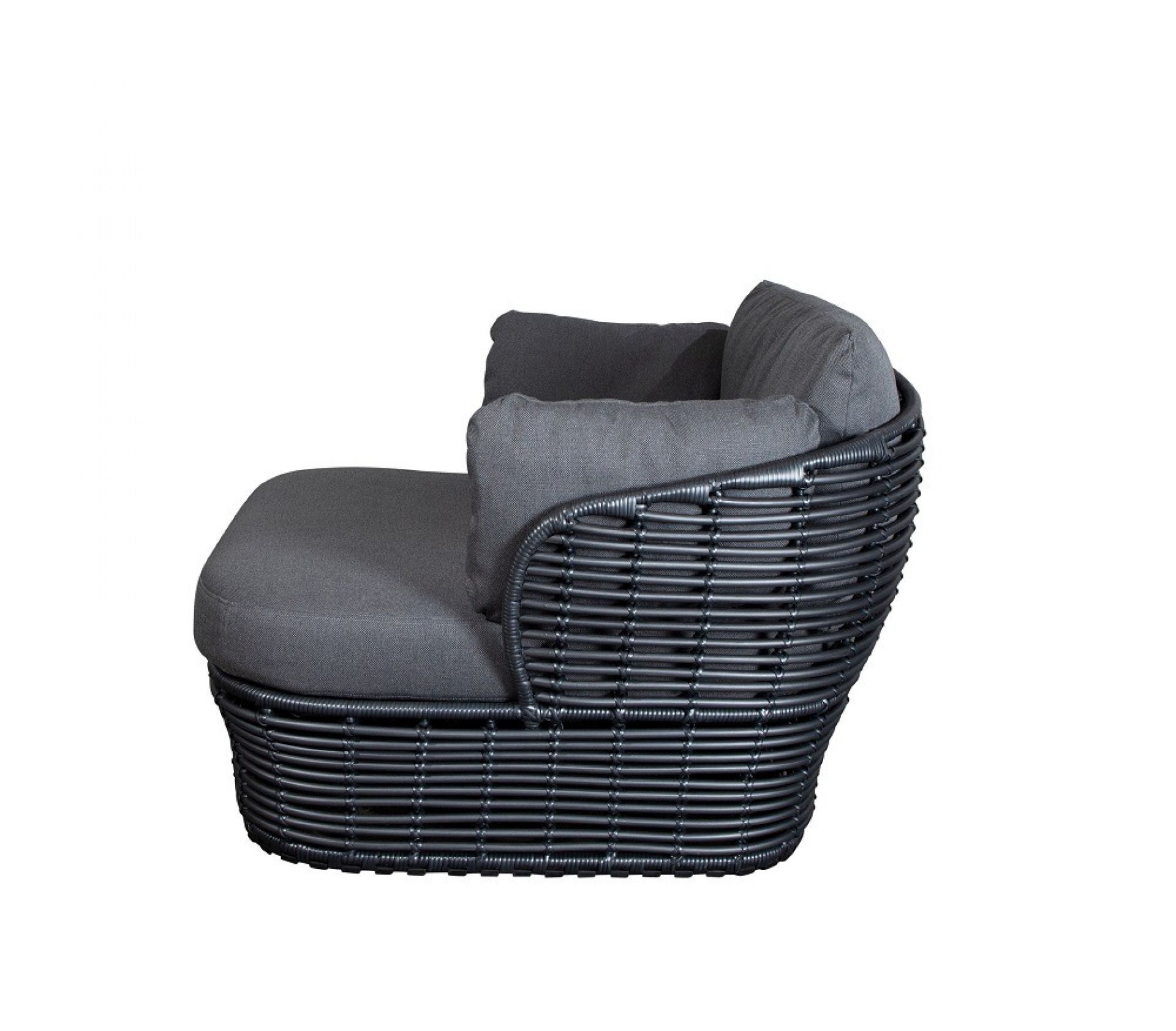 Basket Outdoor Lounge chair Cane-Line Graphite frame / gray cushions