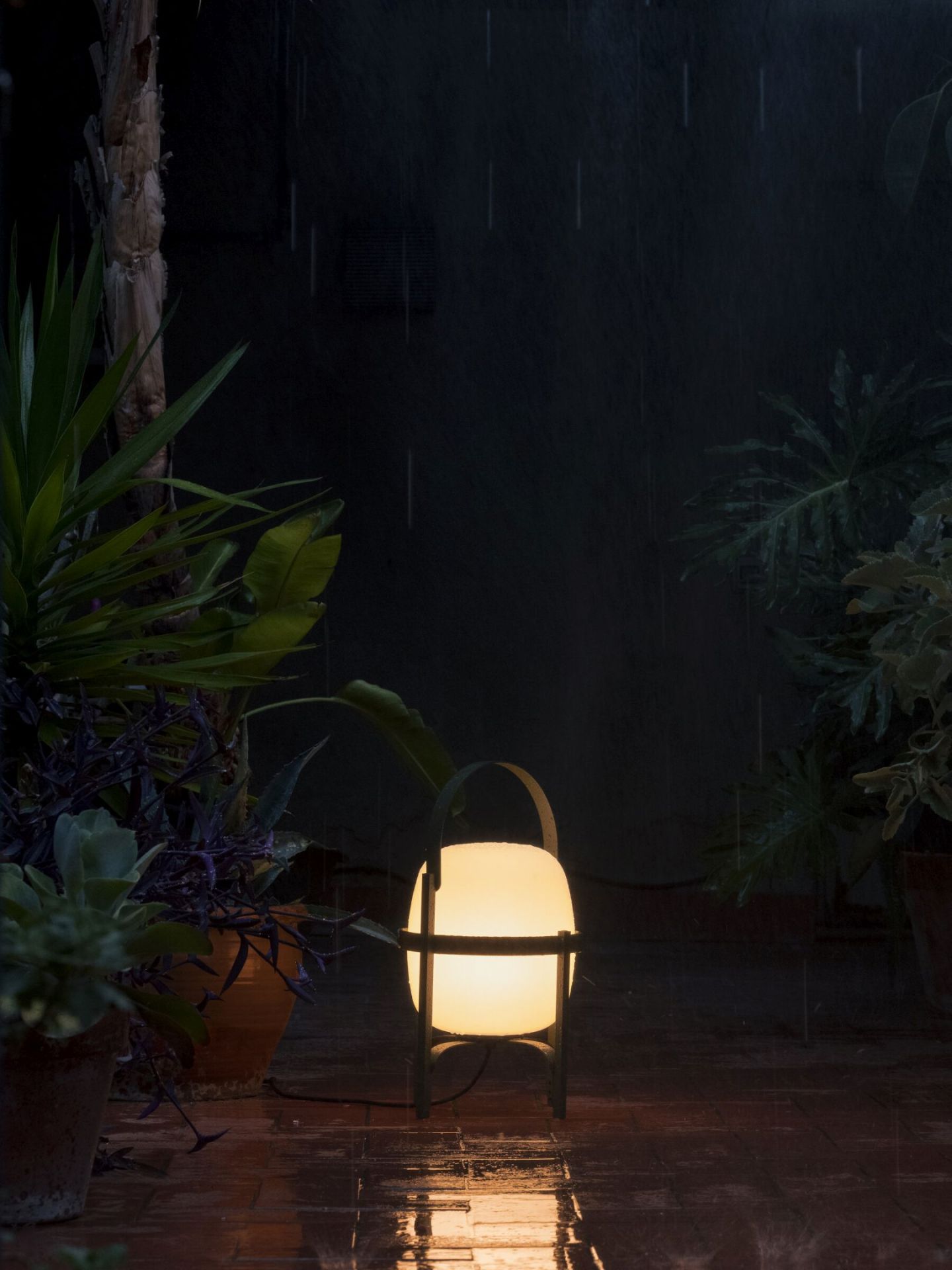 Cesta Exterior Table lamp Outdoor English Green Santa & Cole