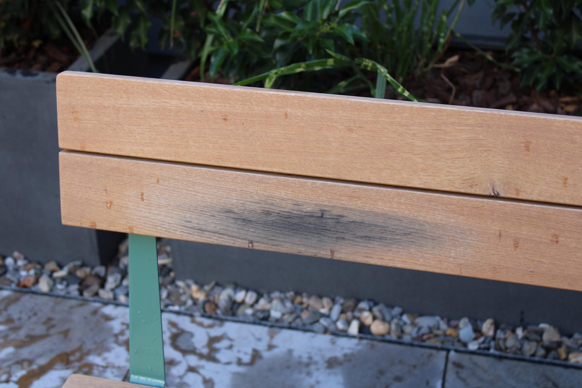 6Grad Outdoor Bench with Stool Green Jan Cray EXHIBITION PIECE