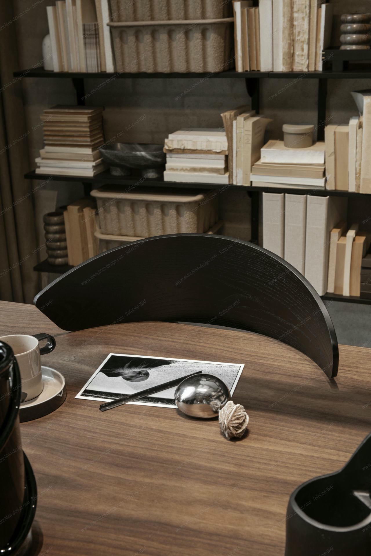 Herman Dining Chair with Wooden Frame Black Ferm Living Herman Dining Chair with Wooden Frame Black Ferm Living