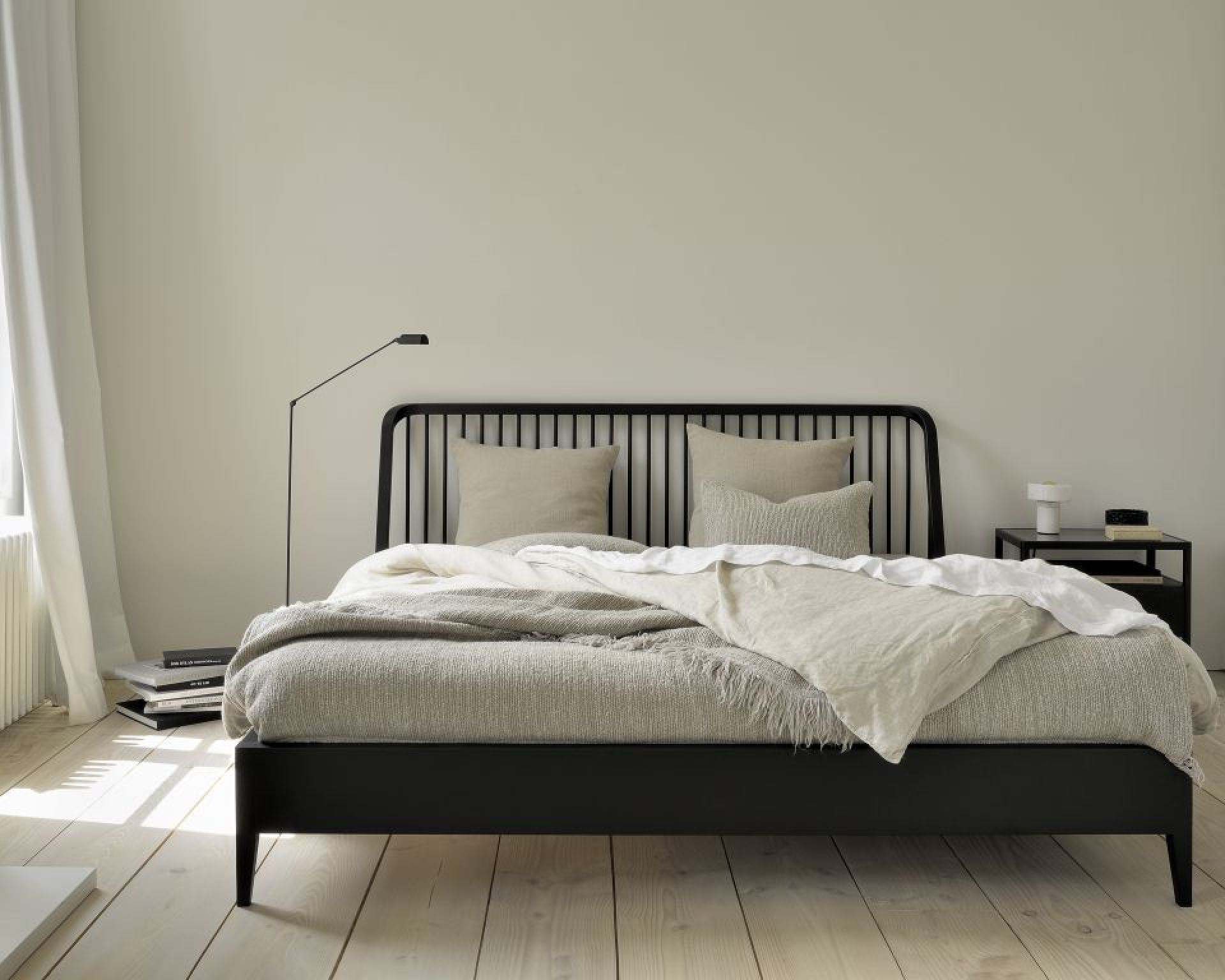 Spindle Bed Oak Black Ethnicraft